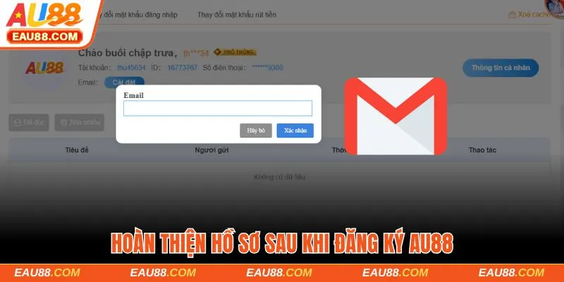 Hoàn thiện hồ sơ sau khi đăng ký AU88